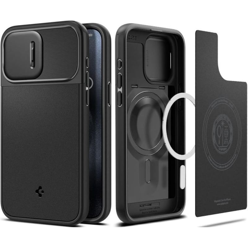 SPIGEN Θήκη Apple iPhone 15 Pro - Spigen Optik Armor Magfit - Black