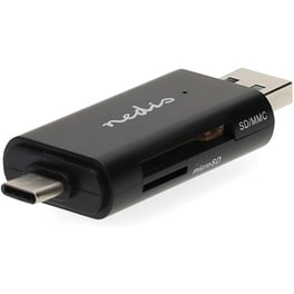 Card Reader Nedis 233-2819 2 in 1 USB 2.0 - Μαύρο
