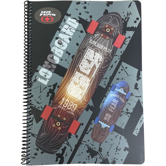 Τετράδιο Σπιράλ No Fear Α4 2 Θεμάτων Long Board-Tiger (1 Τεμάχιο) image 1