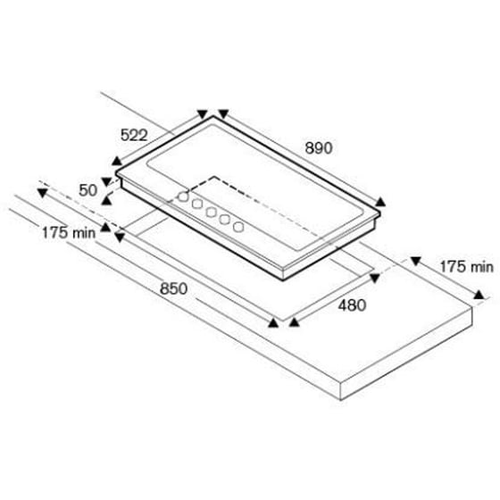 BERTAZZONI P905CPRONE(GN) 90 cm Μαύρο Εστία Φυσικού Αερίου Αυτόνομη image 1