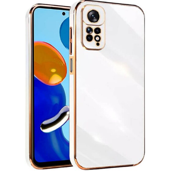 Θήκη Σιλικόνης Xiaomi Redmi Note 11 4g / Redmi Note 11S - Bodycell Gold Plated - Λευκό image 0