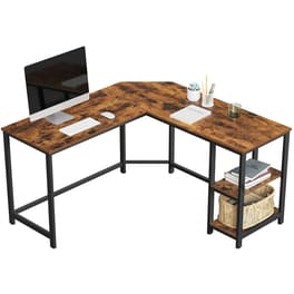 Γραφείο Γωνιακό Vasagle από Μοριοσανίδα 138x138x75 cm - Καφέ