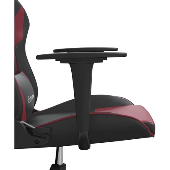 Καρέκλα Gaming VIDAXL 345452 με Ρυθμιζόμενα Μπράτσα από Τεχνητό Δέρμα - Μαύρο / Κόκκινο image 8