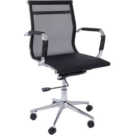 Καρέκλα Γραφείου Woodwell BF3201 Υφασμάτινη - Μαύρη