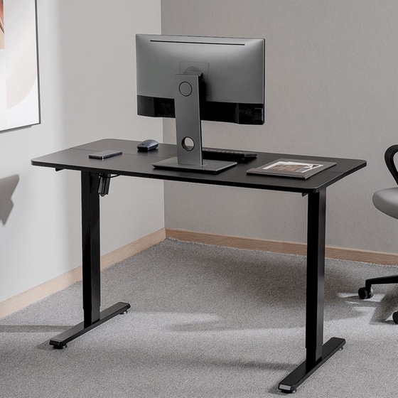 Πόδια Γραφείου Sbox MD-722 από Ατσάλι 106x57x71-116cm - Μαύρο image 14