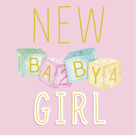 Ευχετήρια Κάρτα Legami New Baby Girl - 7x7cm image 1