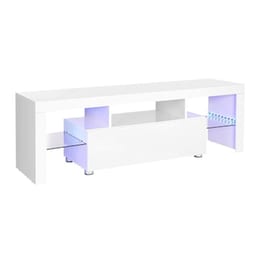Ξύλινο Έπιπλο Τηλεόρασης Με Led Φωτισμό 140x35x45 Cm Vasagle Ltv14wt