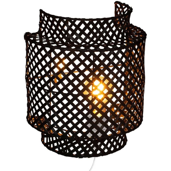 Απλίκα Τοίχου Spitishop με Φις Πρίζας Ξύλινη 23x15x28 cm - Μαύρη image 1
