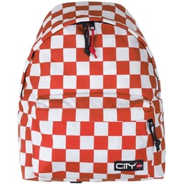 Τσάντα Πλάτης City The Drop Red Checkers 2 Θηκών Κόκκινο