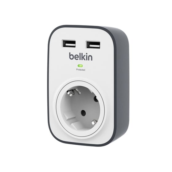 Μονόπριζο Ασφαλείας Belkin Surge Master BSV103VF & 2x Usb - Λευκό image 0
