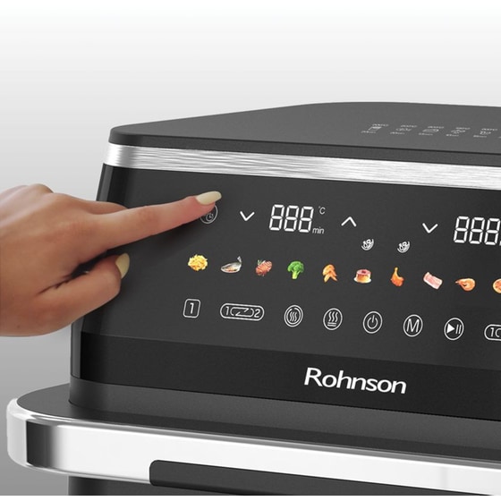 ROHNSON R-28019 με Αποσπώμενο Κάδο 9 L 3100 W Μαύρο Φριτέζα Αέρος image 4