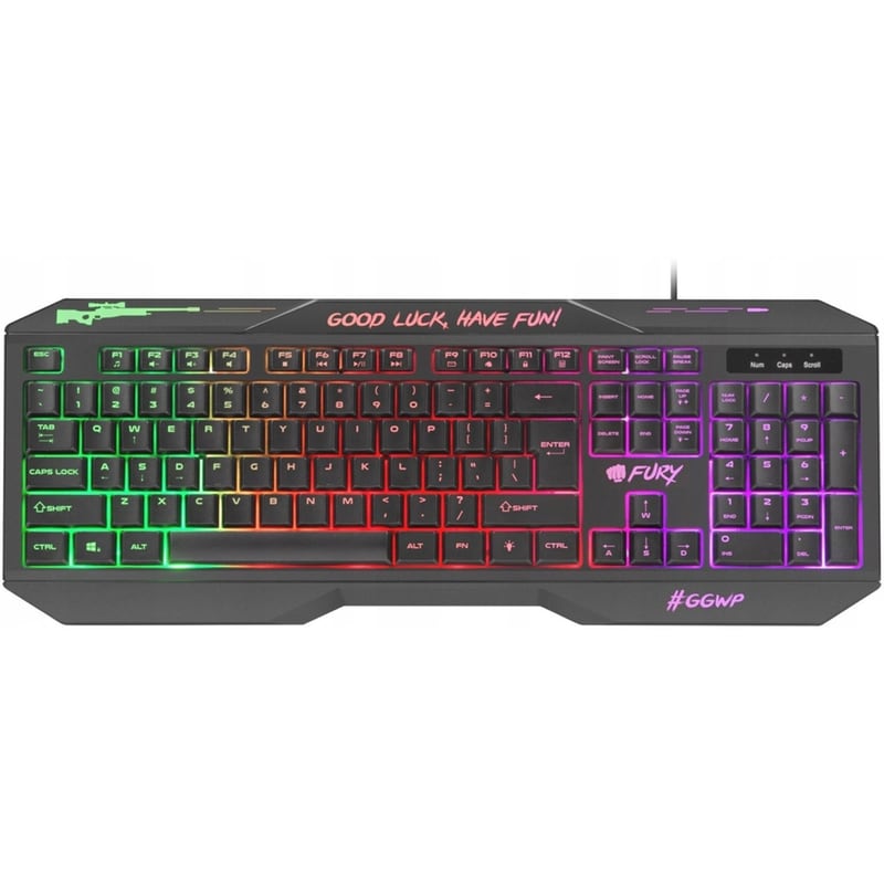 NATEC Natec Hellfire 2 Gaming Ενσύρματο Πληκτρολόγιο με RGB φωτισμό (US)