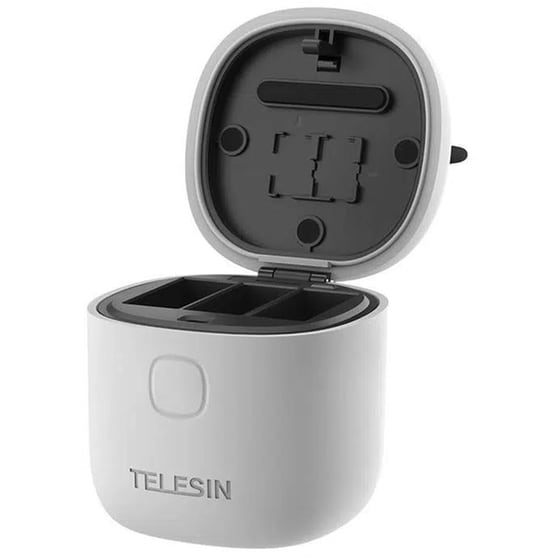 Φορτιστής 3 Υποδοχών + 2 Μπαταρίες Telesin Gp-btr-905-gy-b για Gopro Hero 9/10 - Γκρι image 1