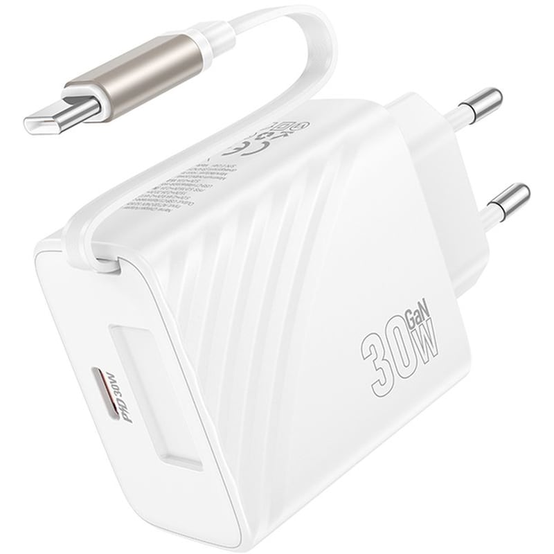 Φορτιστής Πρίζας Hoco N58 USB-C 30W - White
