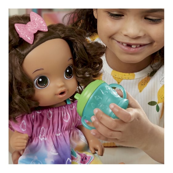 Hasbro Κούκλα Baby Alive Fruity Sips Lemon Brown Hair (F7357) image 1