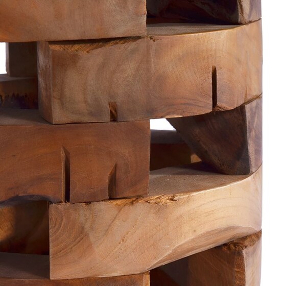 Κομοδίνο Vidaxl Από Μασίφ Ξύλο Teak 30x30x45 cm - Καφέ image 3