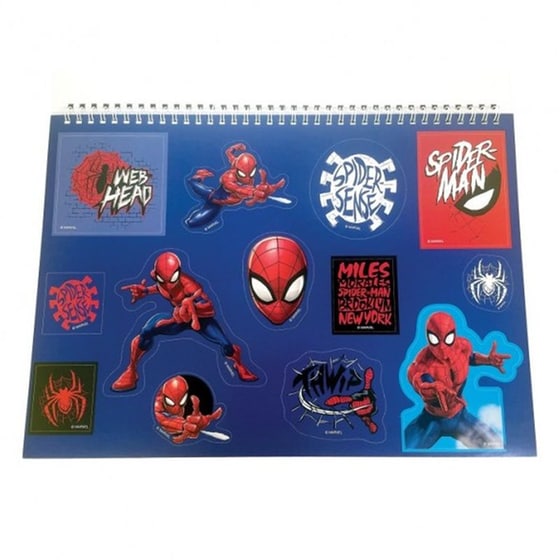 Μπλοκ Ζωγραφικής & Αυτοκόλλητα Gim 40Φ. Spiderman image 2