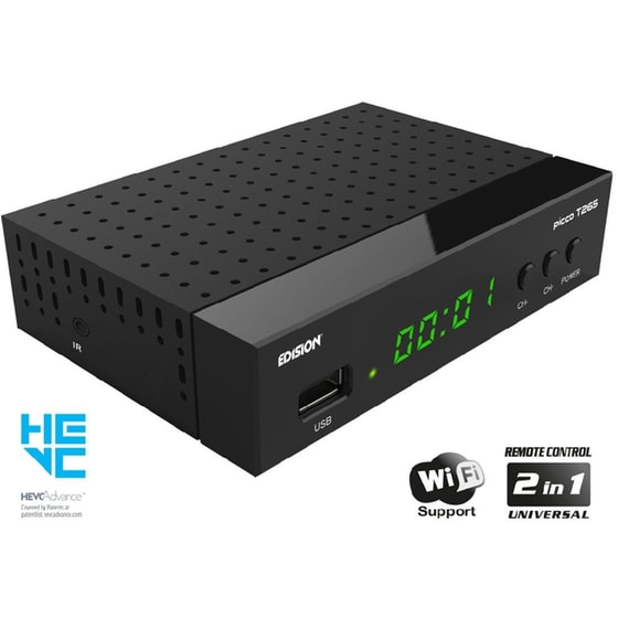 Ψηφιακός Δέκτης Edision Picco T265 Pro Mpeg-4 - Μαύρο image 1