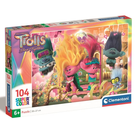Παιδικό Παζλ Supercolor Trolls Clementoni (104 Κομμάτια) image 0
