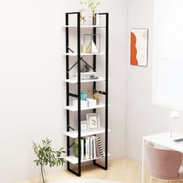 Vidaxl Ράφια Αποθήκευσης 2 Τεμ. Λευκό 60x30x210 Εκ. Μοριοσαν./μέταλλο