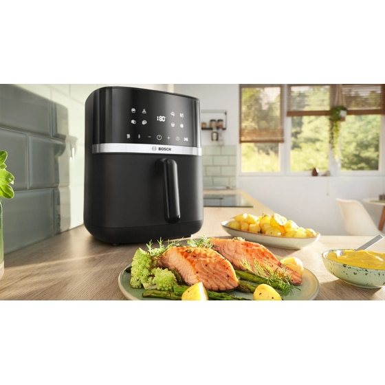 BOSCH Serie 4 MAFS2462B με Αποσπώμενο Κάδο 2050 W 6.1 L Μαύρο Φριτέζα Αέρος image 1