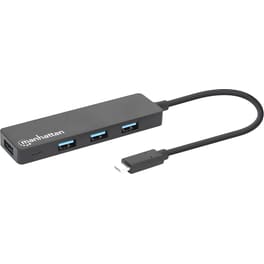 Manhattan 164924 USB Hub 4-Port USB 3.0 συμβατό με USB-C