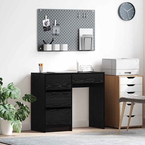 Γραφείο VidaXL από Επεξεργασμένο Ξύλο 90x37,5x75 cm - Μαύρη Οξιά image 1