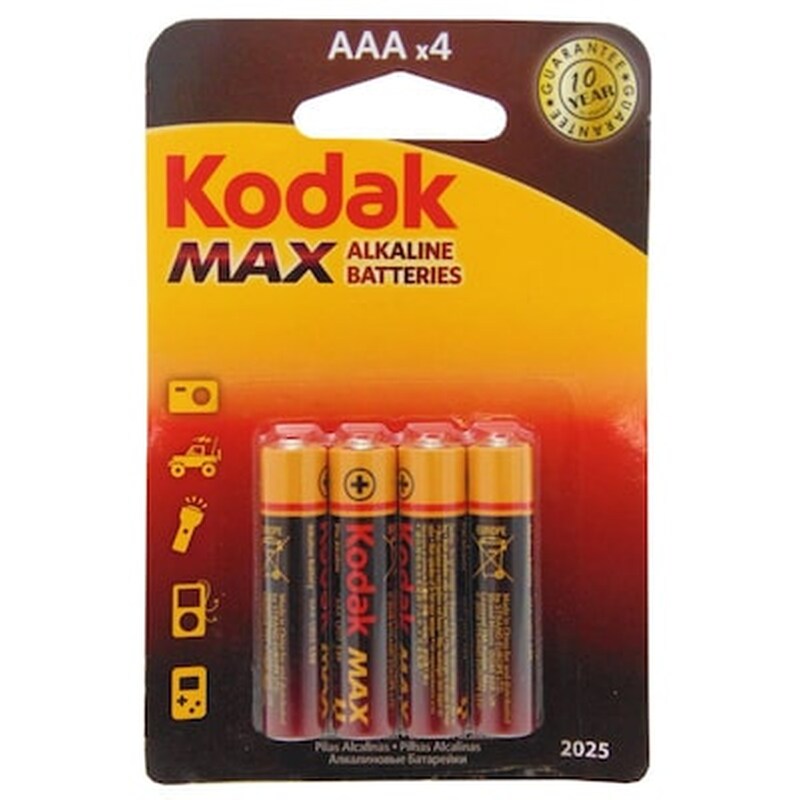 Αλκαλικές Μπαταρίες Kodak Photolife Max Aaa Lr03 1.5v – (4τεμ) Blister