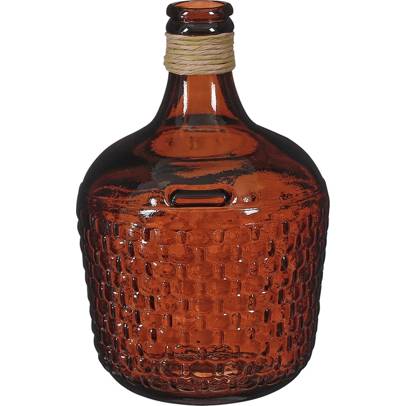 EDELMAN Διακοσμητικό Μπουκάλι Edelman Vina από Ανακυκλωμένο Γυαλί 20x30cm - Καφέ
