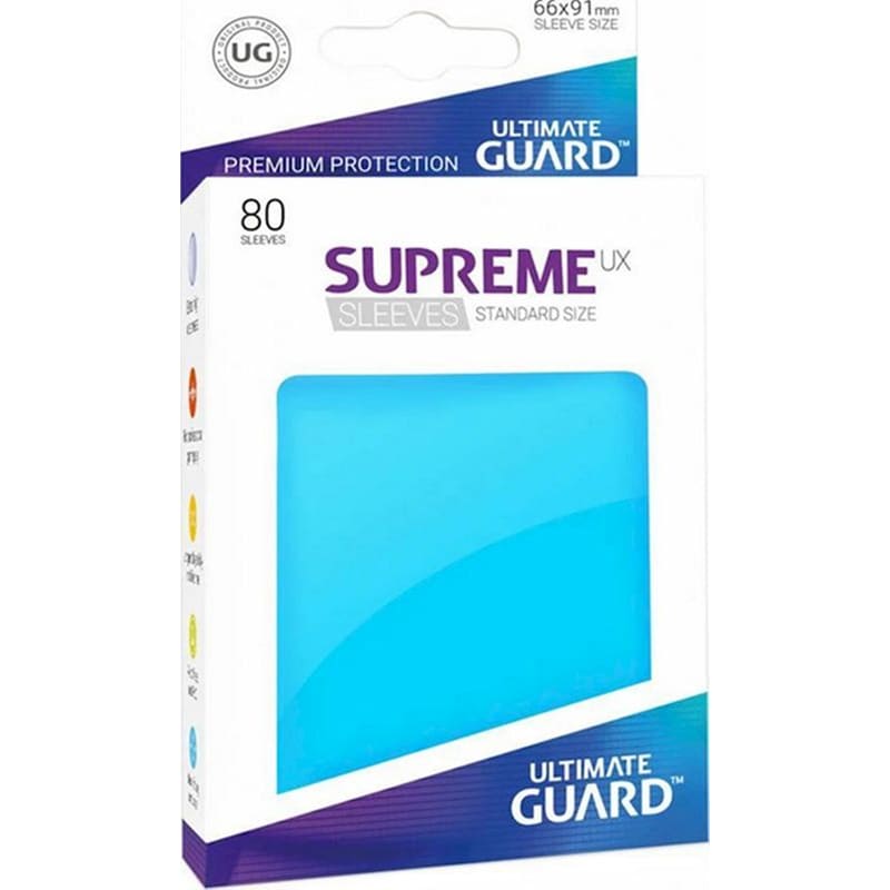 Ultimate Guard Supreme Ux Sleeves Standard Size Light Blue (80 Sleeves)