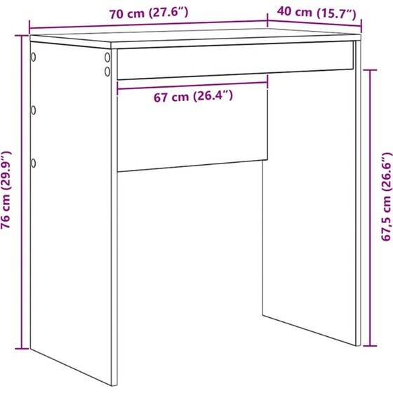 Γραφείο VidaXL 115,5x40x127 cm - Γκρι Sonoma (2 τεμ.) image 13