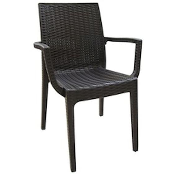 Πολυθρόνα Woodwell Πλαστική  Rattan Look C9578 54x55x85 cm - Καφέ image 0