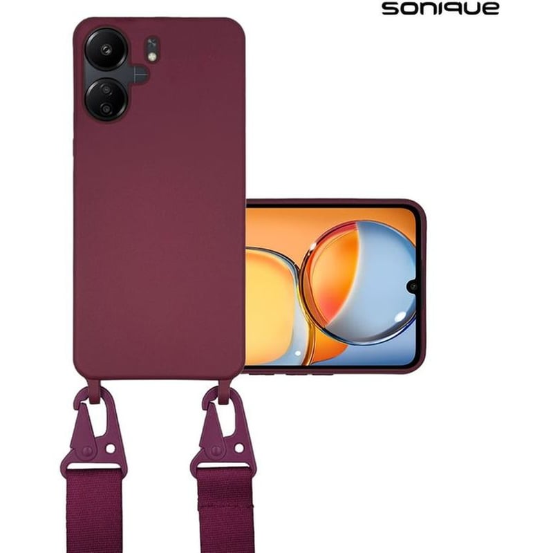 Θήκη Xiaomi Redmi 13C 4G - Sonique Carryhang Με Strap - Μπορντό