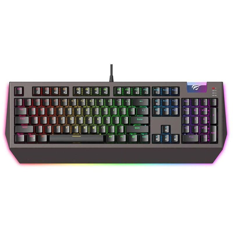 HAVIT - GAMENOTE Havit KB872L Gaming Ενσύρματο Πληκτρολόγιο με RGB Φωτισμό Μαύρο (US)