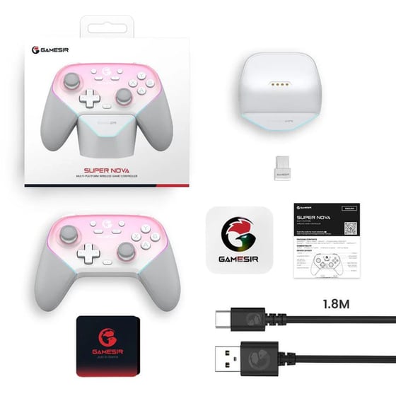Gamesir Super Nova 2 Ασύρματο/Ενσύρματο Gamepad για Android/Switch/iOS/PC - Ροζ image 5