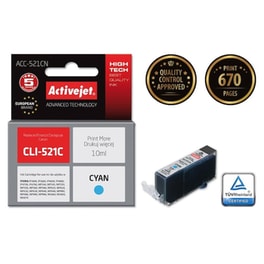Συμβατό Canon Cli-521 Κυανό Μελάνι Εκτυπωτή Cli-521c