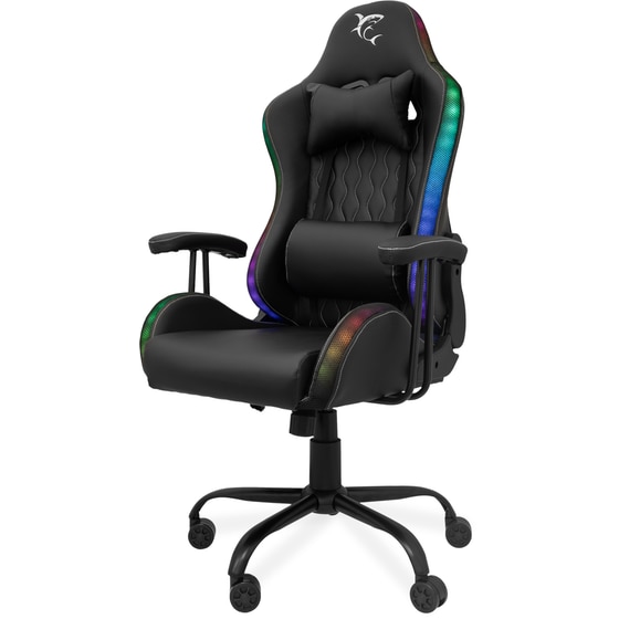 Καρέκλα Gaming White Shark Indianapolis από Τεχνητό Δέρμα - Μαύρη image 2