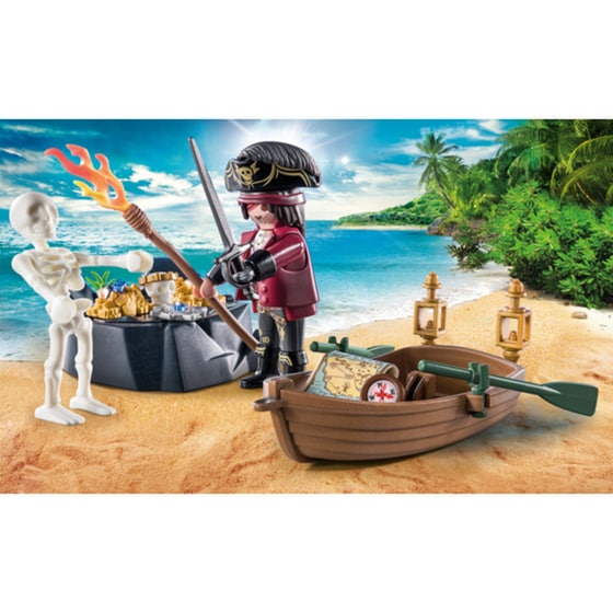 PLAYMOBIL® Pirates Starter Pack Πειρατής με βαρκούλα και θησαυρό (71254) image 7