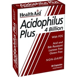 Προβιοτικό Health Aid Acidophilus Plus 4 Billion With Fos - 30 κάψουλες