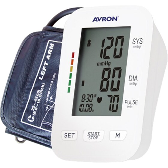 Ψηφιακό Πιεσόμετρο Μπράτσου AVRON CardioCheck Control με Aνίχνευση Aρρυθμίας Λευκό image 2