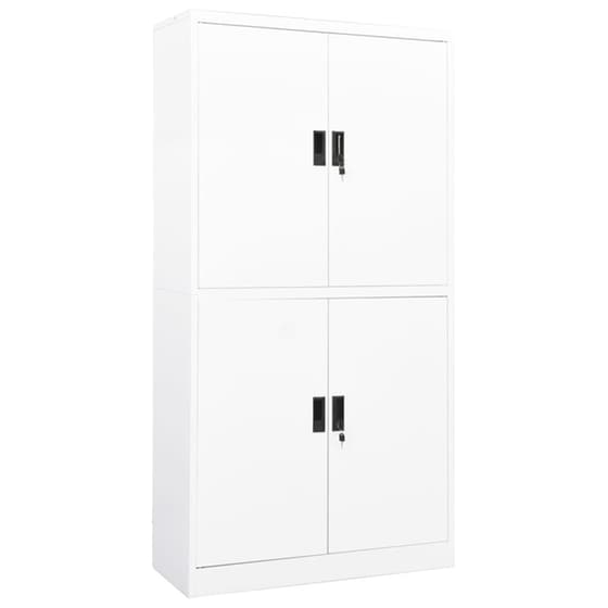 Ντουλάπα Γραφείου VidaXL από Ατσάλι 90x40x180 cm - Λευκό image 0