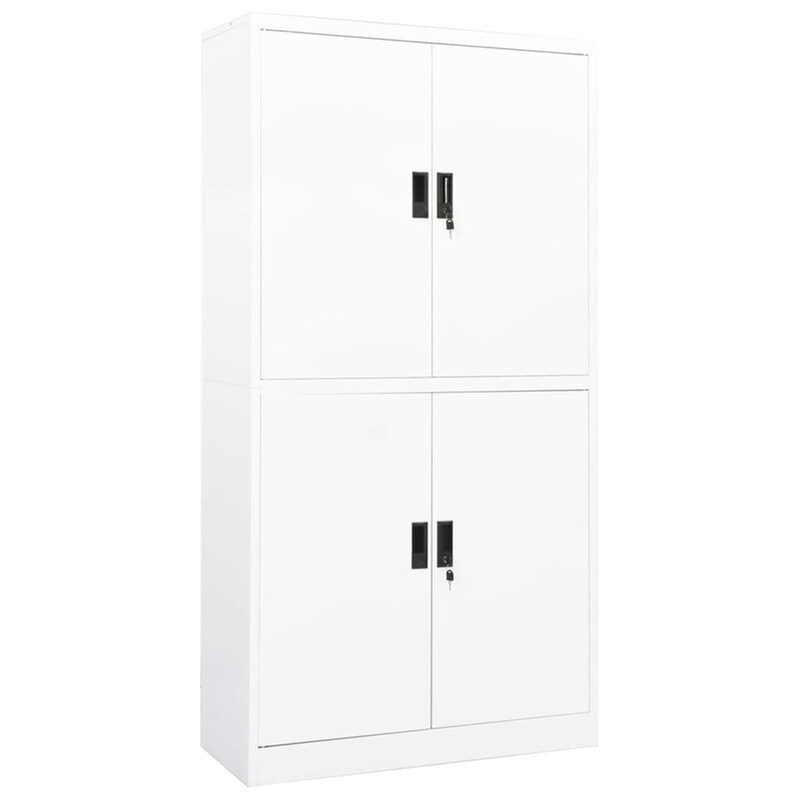 Ντουλάπα Γραφείου VidaXL από Ατσάλι 90x40x180 cm - Λευκό