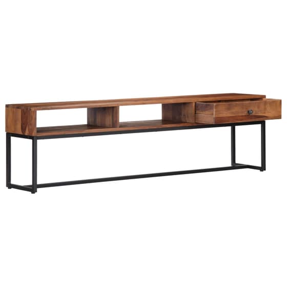Έπιπλο Τηλεόρασης VidaXL Ξύλινο/Μεταλλικό 160x30x45cm - Καφέ/Μαύρο image 3