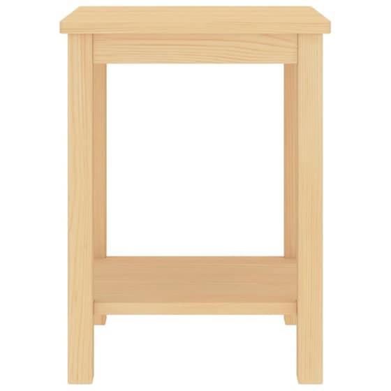 Κομοδίνο Vidaxl Από Μασίφ Ξύλο Πεύκου 35x30x47 cm - Φυσικό image 1