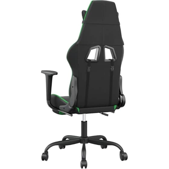 Καρέκλα Gaming VIDAXL 345414 με Υποπόδιο από Τεχνητό Δέρμα - Μαύρο image 3