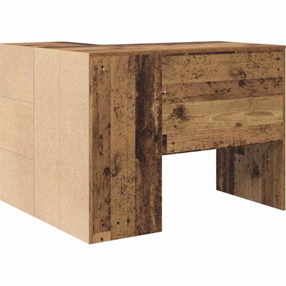 Γωνιακό Γραφείο VidaXL με Συρτάρι και Ράφι 102x88x75 cm - Παλιό Ξύλο image 6