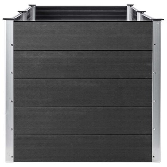 Vidaxl Ζαρντινιέρα Υπερυψωμένη Γκρι 250 X 50 X 91 Εκ. Από Wpc image 4