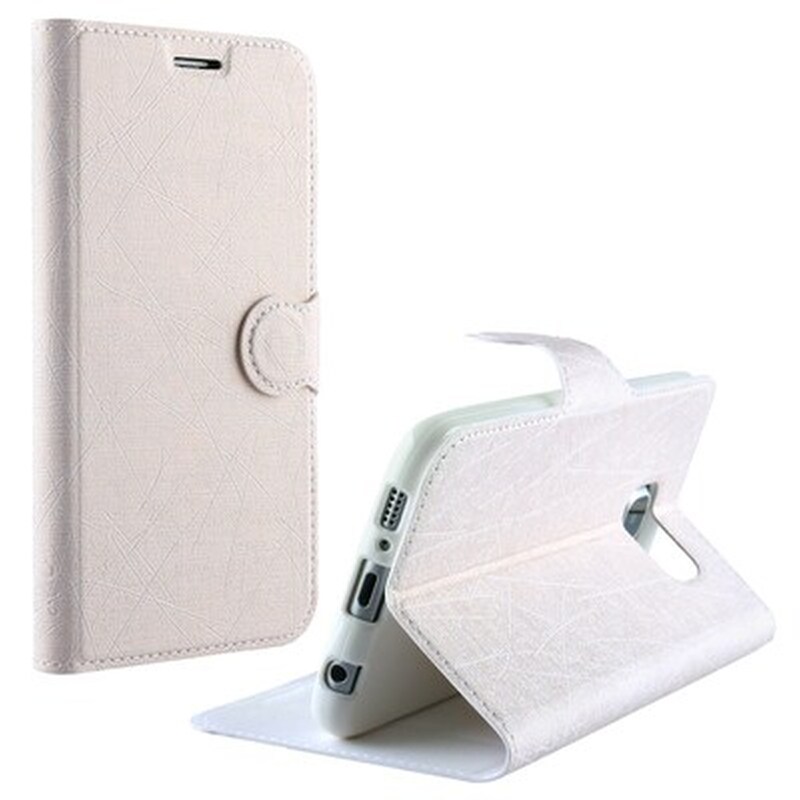 Θήκη Alcatel One Touch Pop C9 - Volte-Tel Line TPU Book Cover - Stand White VOLTE-TEL