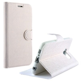 Θήκη Alcatel One Touch Pop C9 - Volte-Tel Line TPU Book Cover - Stand White