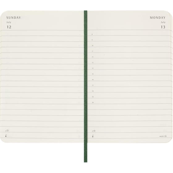 Ημερολόγιο Ημερήσιο Moleskine 2026 12Μ Pocket Myrtle Green Soft image 3